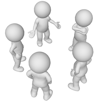 Человечек на белом фоне