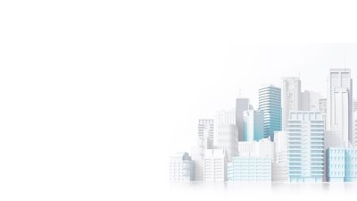 Здание на белом фоне