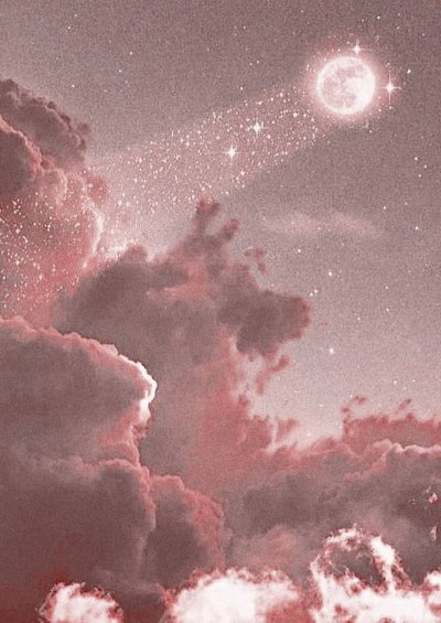 Розовое небо с облаками