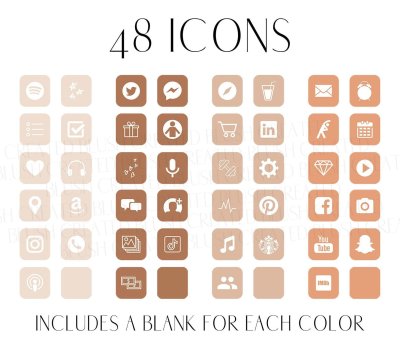 Иконки бежевого цвета