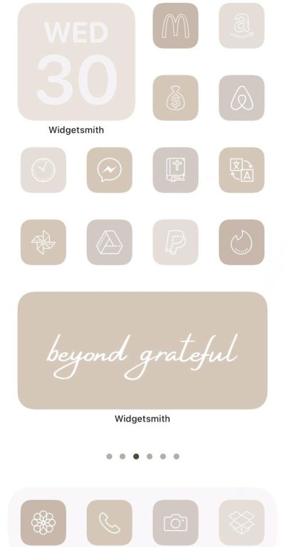 Значки для приложений Эстетика бежевый