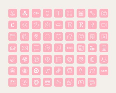 Розовые иконки для приложений эстетичные