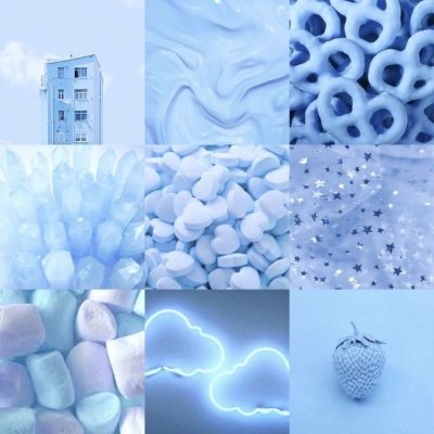 Эстетика голубого коллаж