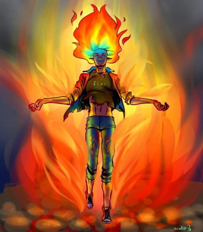 Огненный персонаж
