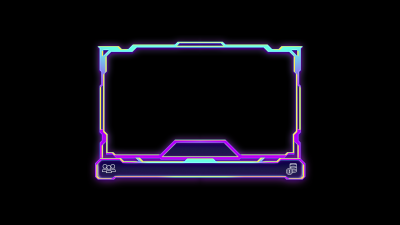 Рамка для веб камеры для OBS неон