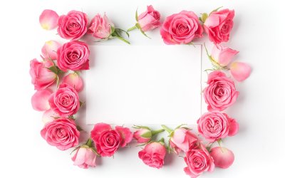 Рамка с цветами для поздравления