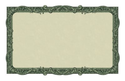 Деньги в рамке