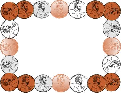 Рамка монеты на прозрачном фоне