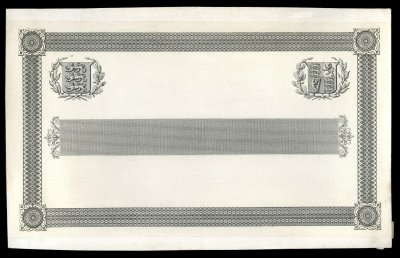 Пустой макет банкноты