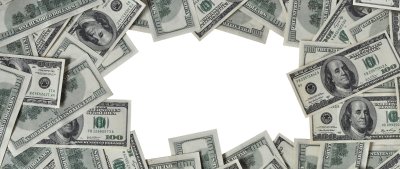 Деньги на белом фоне