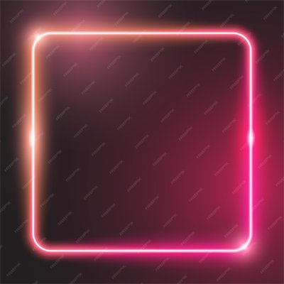 Неоновая рамка квадрат