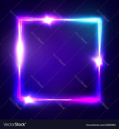 Неоновая прозрачная рамка