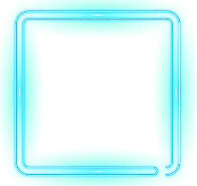 Неоновая рамка на прозрачном фоне