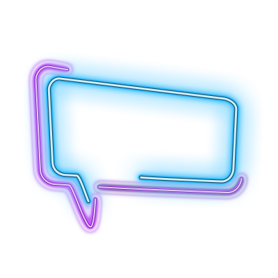 Неоновая рамка на прозрачном фоне