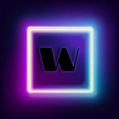 Неоновая квадратная рамка