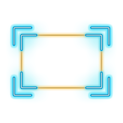 Неоновая рамка на прозрачном фоне