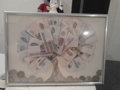 Оригинальный подарок из купюр