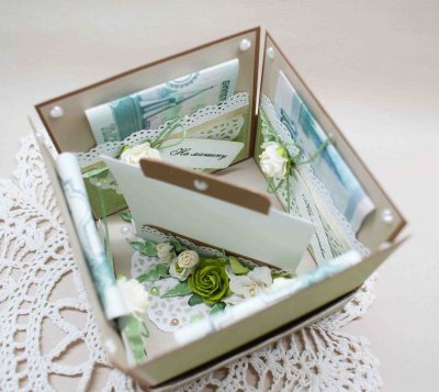 Подарочная коробка для денег на свадьбу