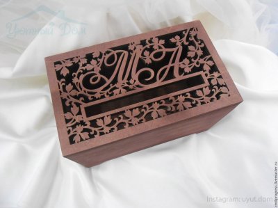 Деревянная коробочка для денег