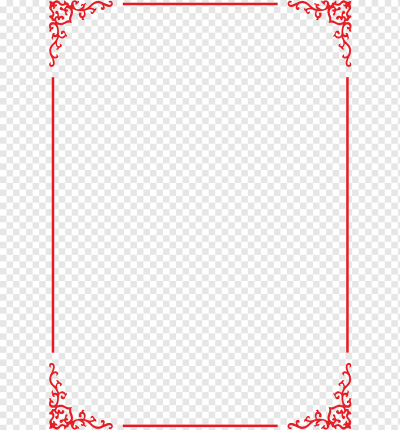 Рамка орнамент красный