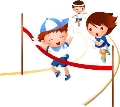 Спортивные дети на прозрачном фоне