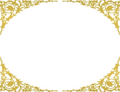 Золотая рамка на белом фоне