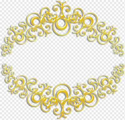 Золотая рамка с вензелями