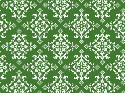 Зеленый фон с орнаментом