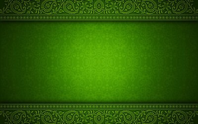 Зеленый фон с узорами