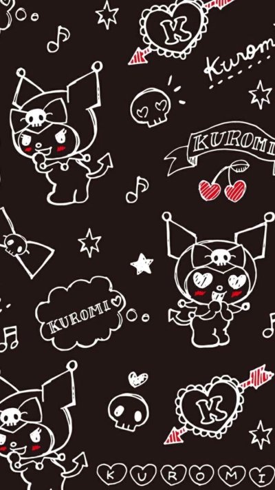 Обои Хелло Китти черный