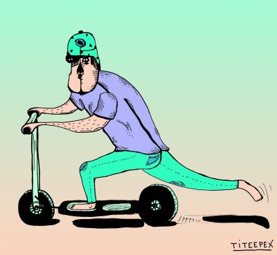 Самокат арт