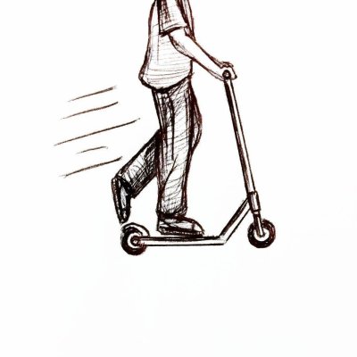 Самокат рисунок