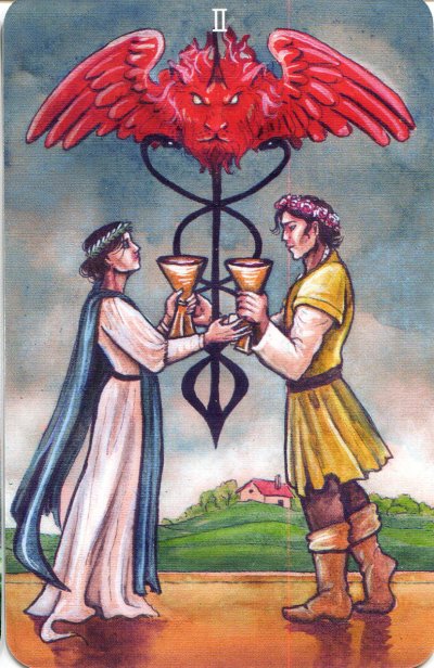 2 Кубков Таро Уэйта