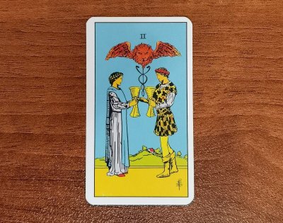 Карта Таро двойка кубков