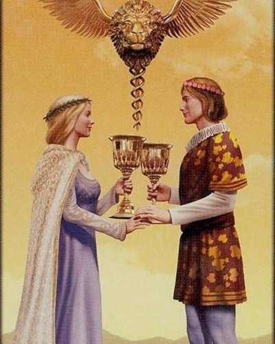 Двойка чаш Аркан Таро