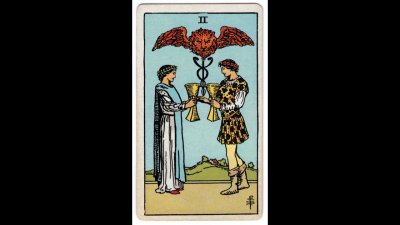 2 Кубков Таро Уэйта