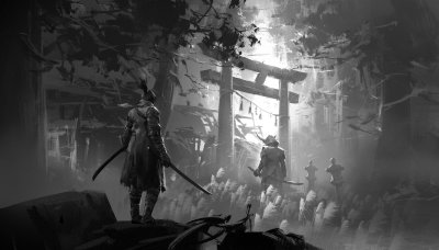 Самурай Ронин арт фэнтези сражение