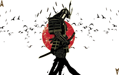 Японский Самурай Сегун красный