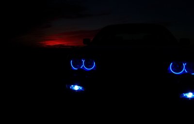 BMW e34 глазки в темноте