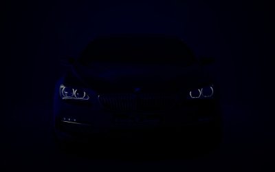 Фары БМВ В темноте