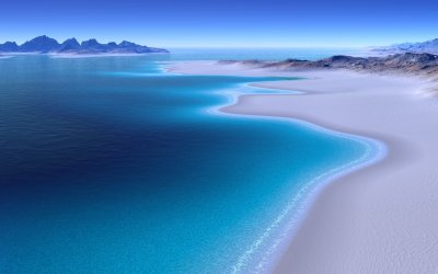 Красивое голубое море