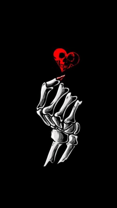 Обои скелет с разбитым сердцем