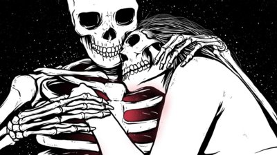 Скелет обнимает