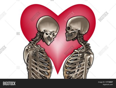 Скелетик с сердечком