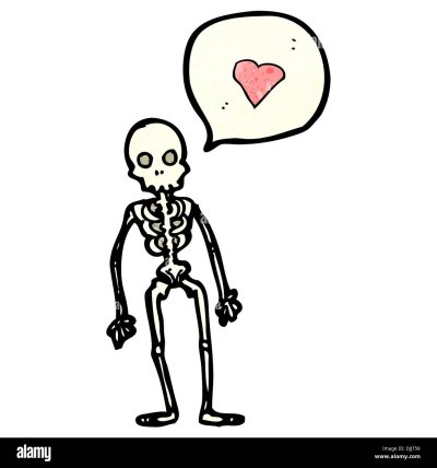 Скелетик с сердечком