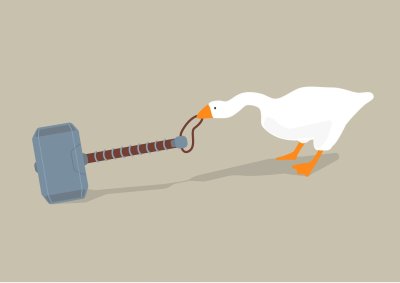 Гусь с ножом