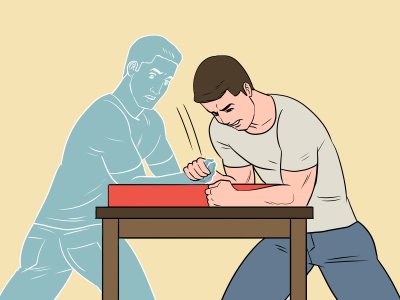 Армрестлинг карикатура