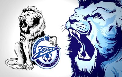 Эмблема ФК Зенит Санкт-Петербург со львом