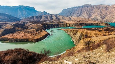 Река Сулак в Дагестане