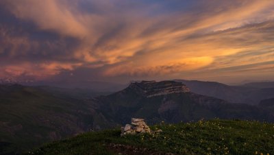 Гуниб Дагестан закат